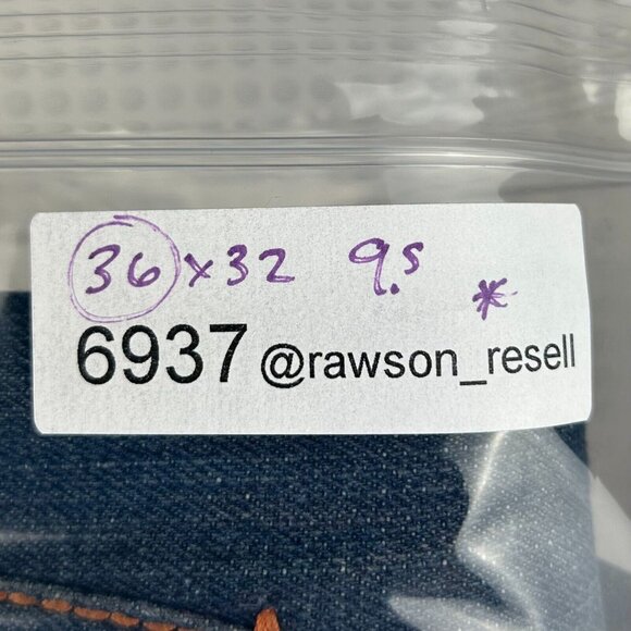 Competition Y2K Grunge Denim Jeans 36x32 Worn Streetwear Skate Baggy Plaid - Picture 7 of 7